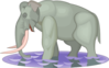 Mammuthus Imperator Walking In Water Clip Art
